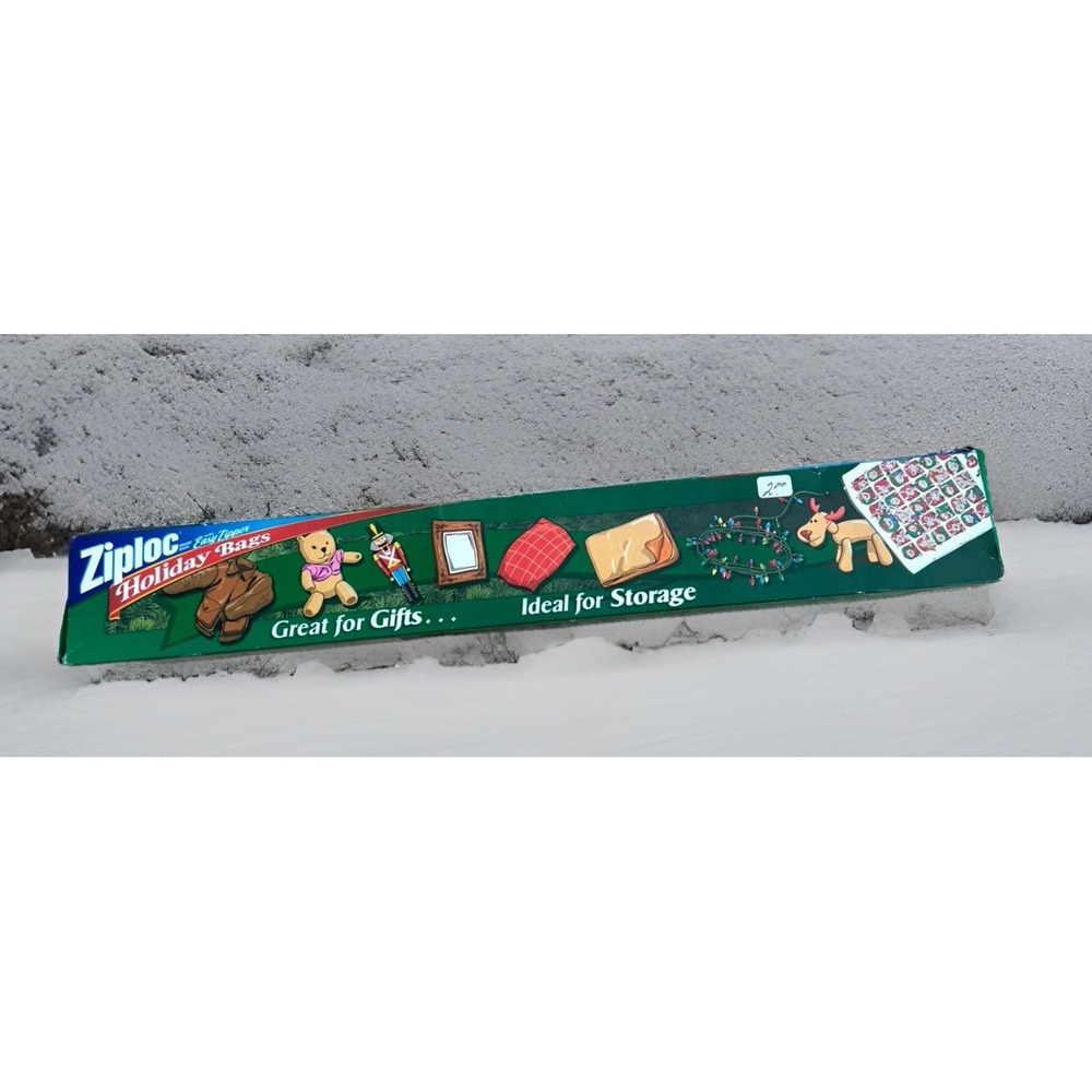Ziploc Easy Zipper Holiday/Christmas Gift/Storage Bags Jumbo Size VTG 2000